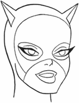 coloriage portrait de catwoman